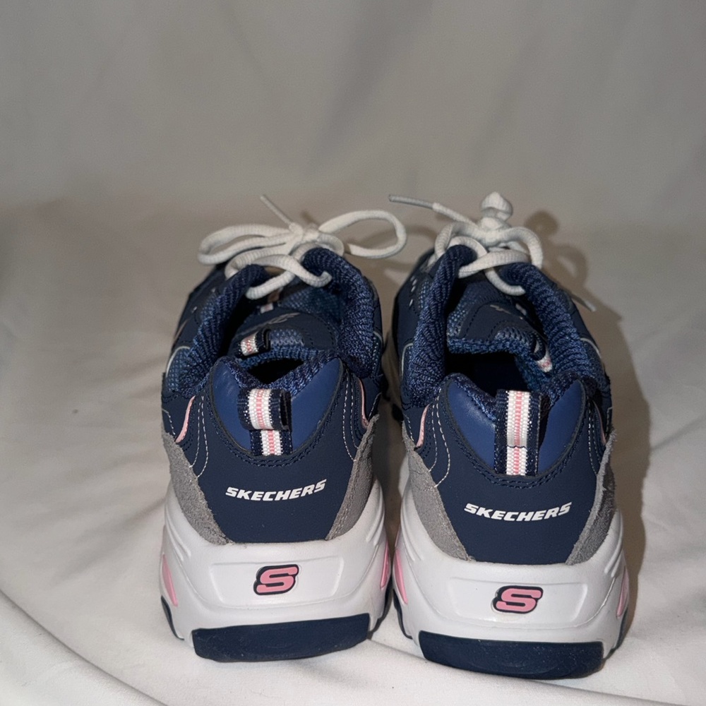Skechers Blue and Gray Athletic Shoes - Picture 2 of 3